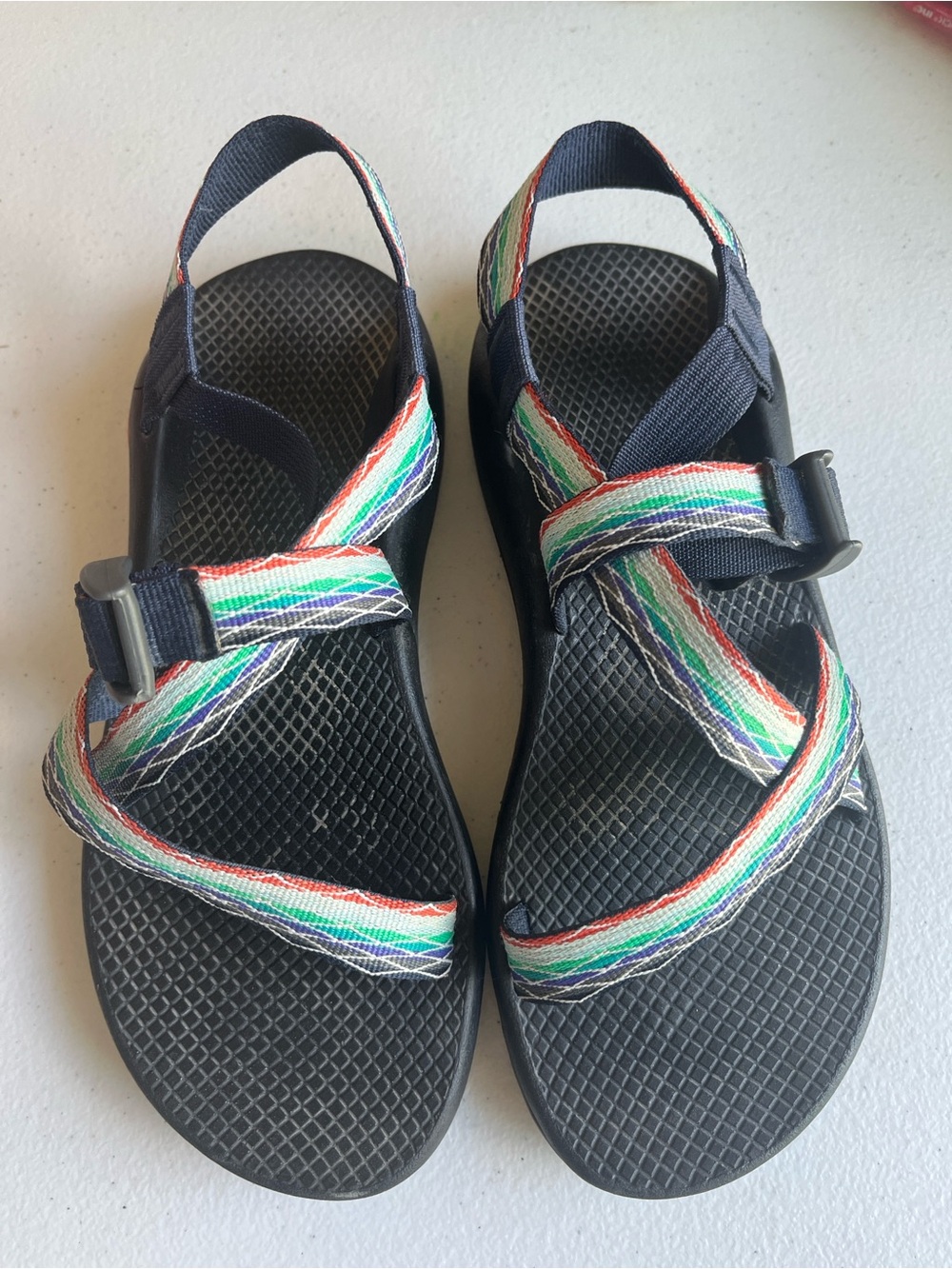 Chaco Women's Black Sandals with Multicolor Straps